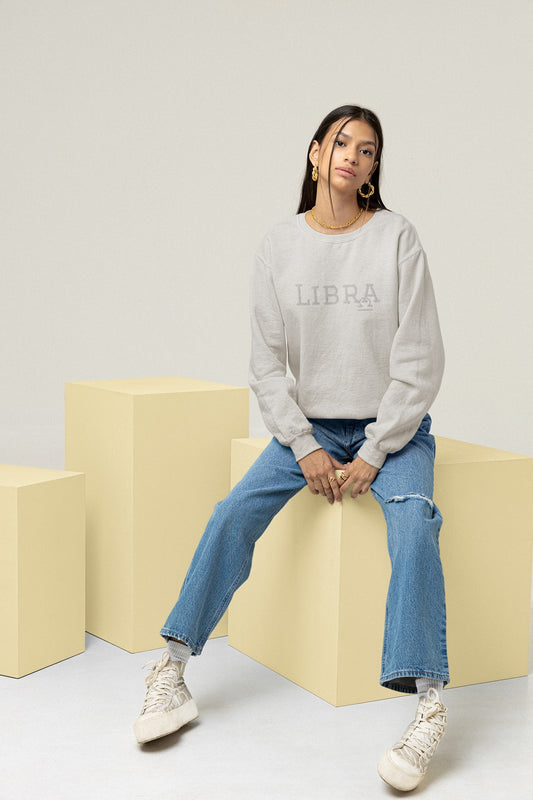 Libra Embroidered Unisex Crew