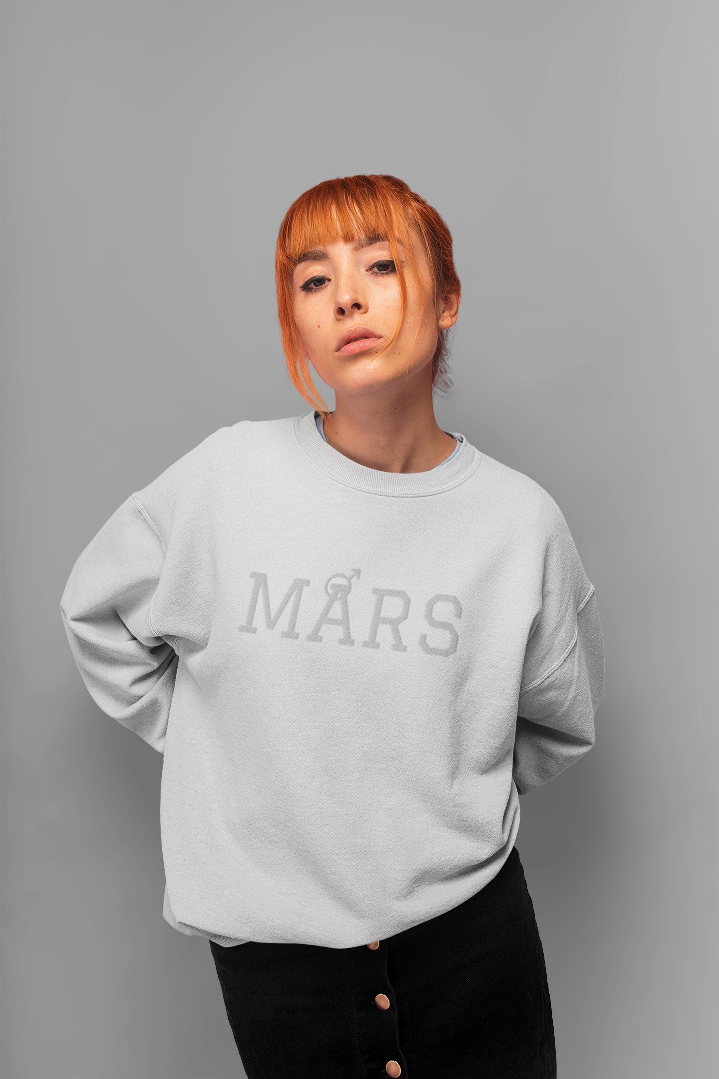 'Mars' Embroidered Unisex Crew