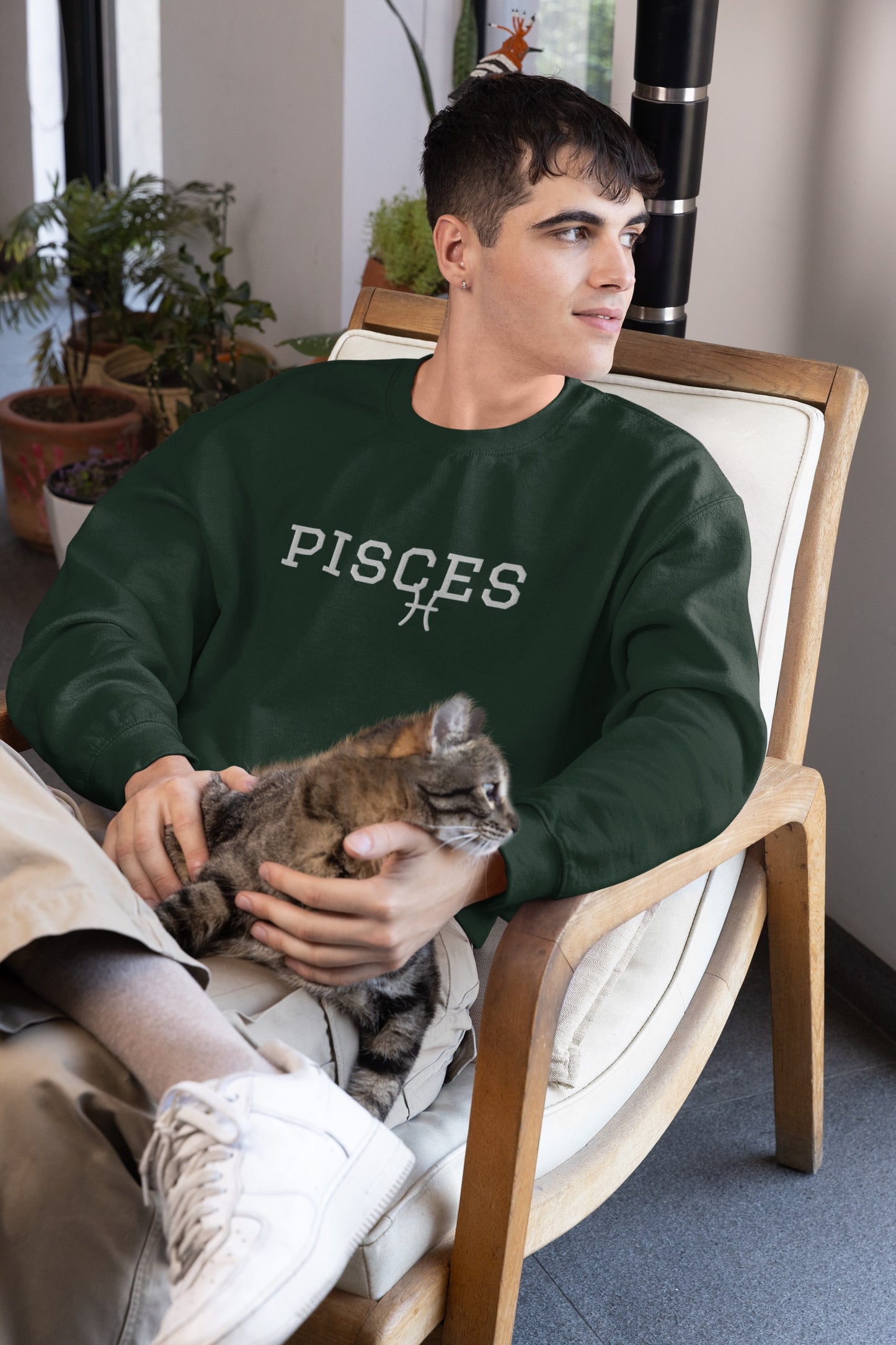 'Pisces' Embroidered Unisex Crew