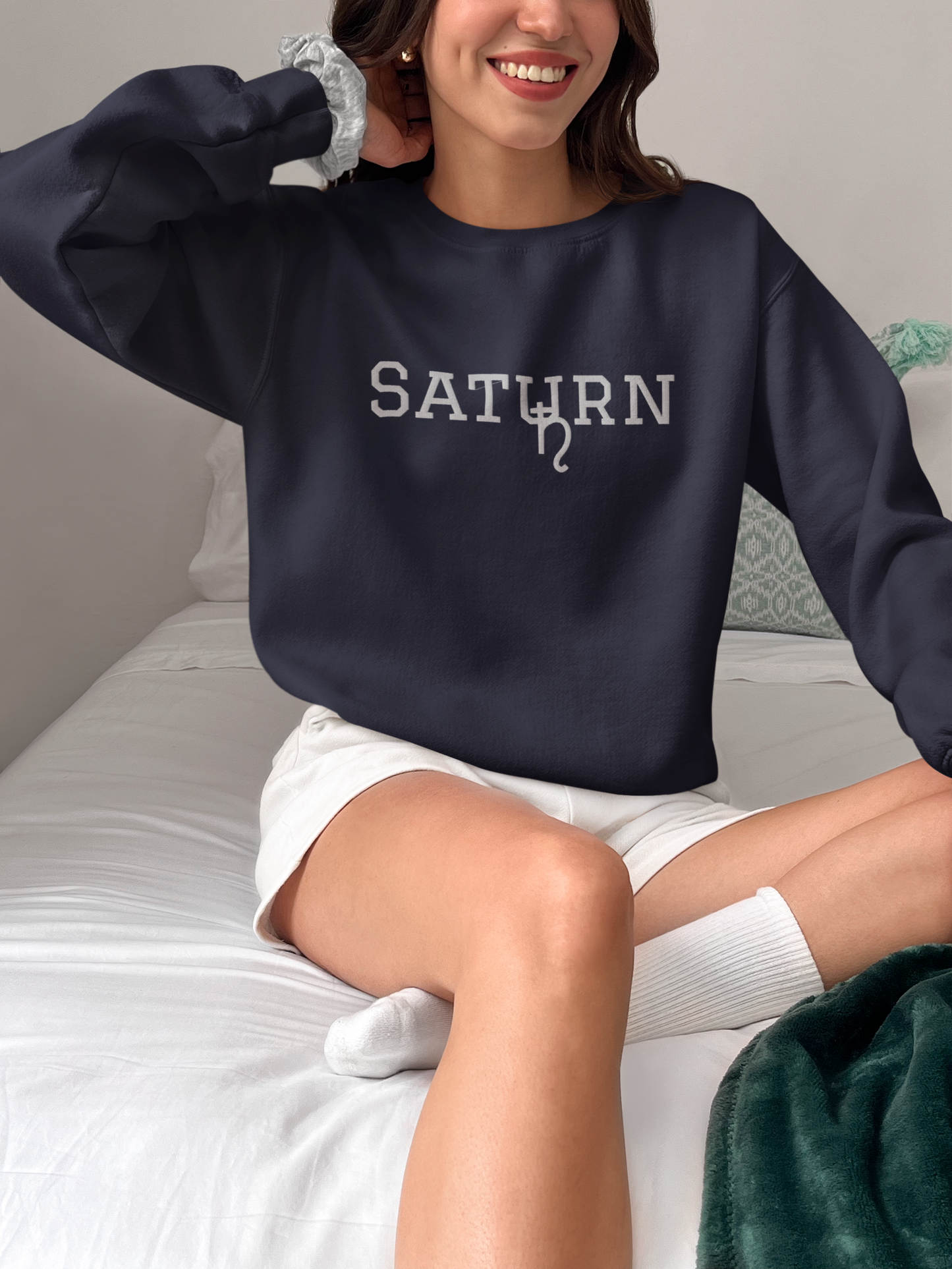 'Saturn' Embroidered Unisex Crew